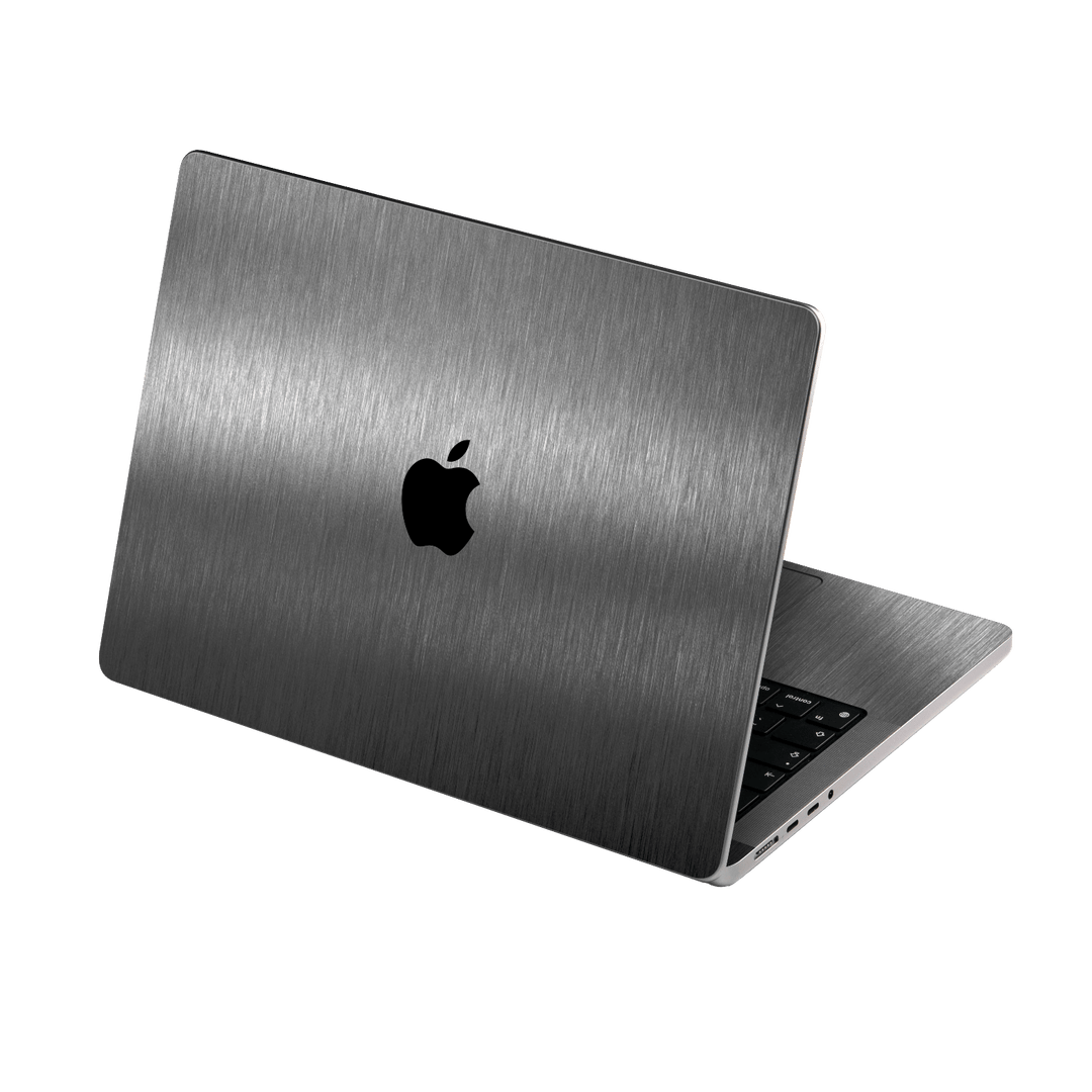 MacBook PRO 16" (2021/2023) Brushed Metal Titanium Metallic Skin Wrap Sticker Decal Cover Protector by EasySkinz | EasySkinz.com