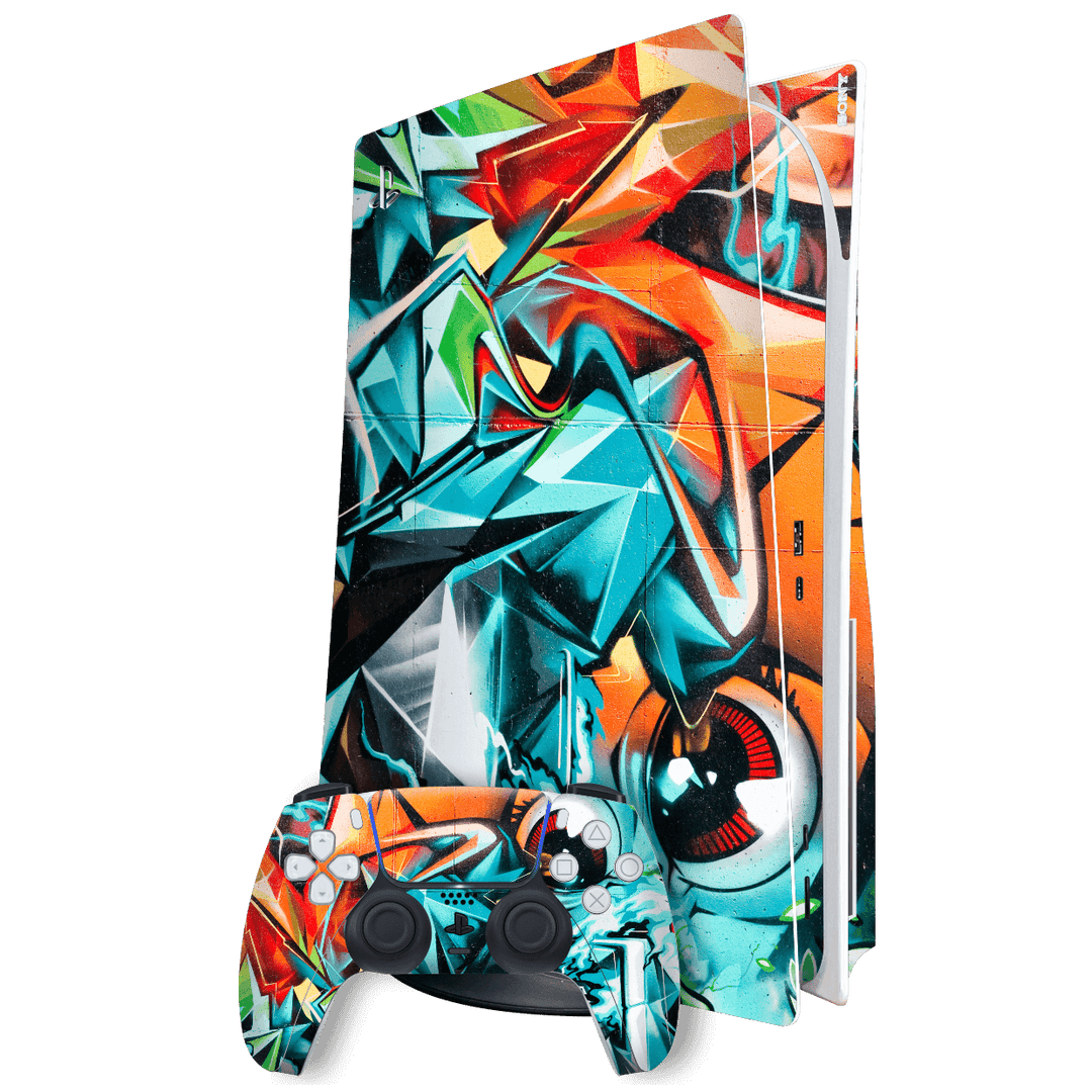 Playstation 5 (PS5) DISC Edition SIGNATURE STREET ART Skin Wrap Sticker Decal Cover Protector by EasySkinz | EasySkinz.com