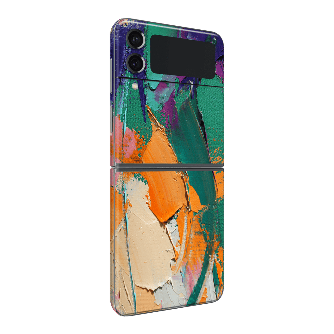 Samsung Galaxy Z Flip 4 (2022) Print Printed Custom Signature Oil Painting Fragment Skin Wrap Sticker Decal Cover Protector by EasySkinz | EasySkinz.com
