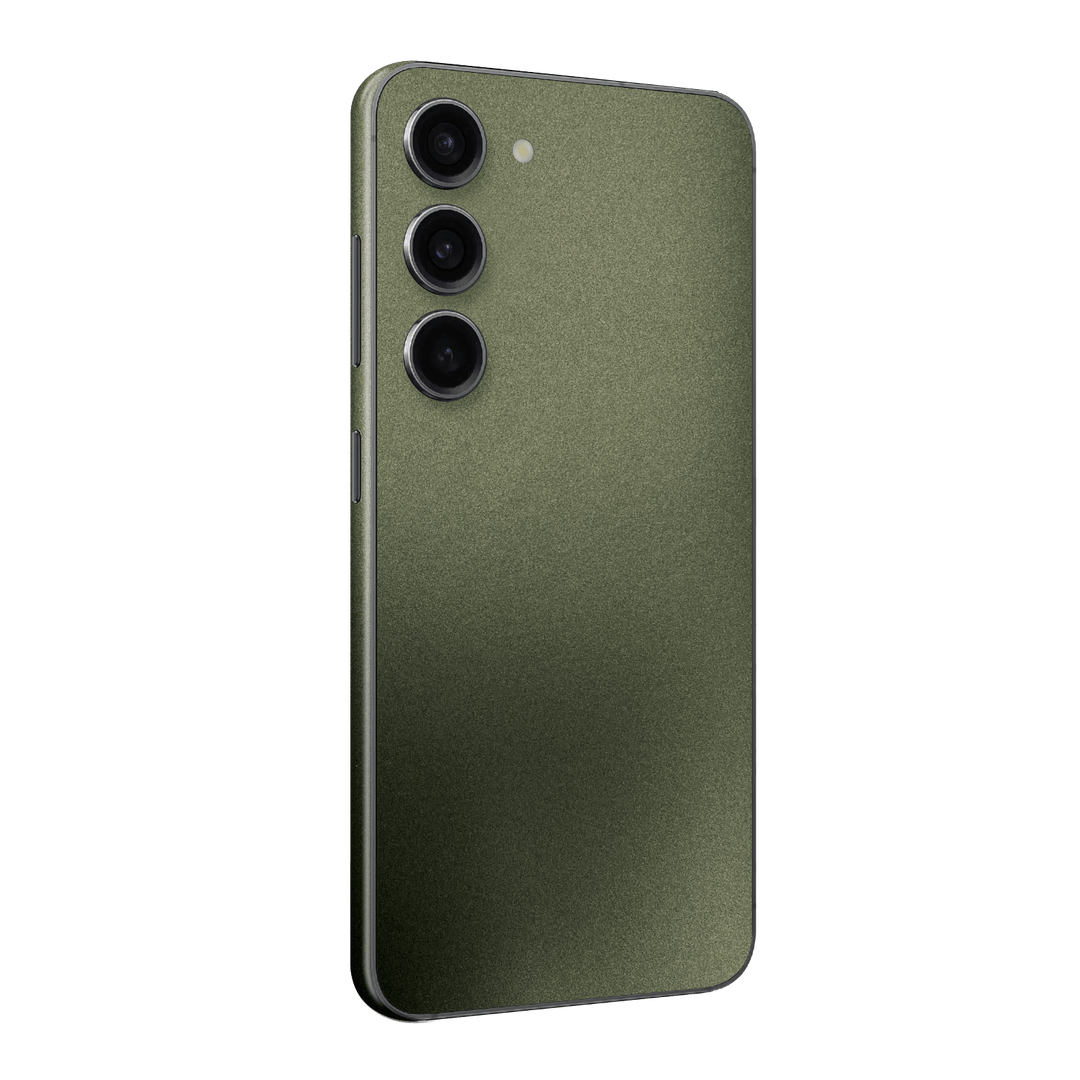 Samsung Galaxy S23+ PLUS Military Green Metallic Matt Matte Skin Wrap Sticker Decal Cover Protector by EasySkinz | EasySkinz.com