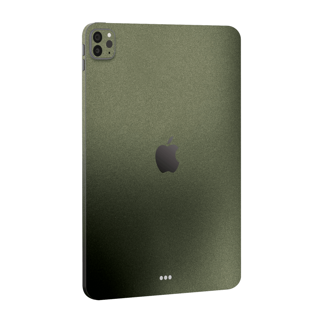 iPad PRO 12.9” (M2, 2022) Military Green Metallic Skin Wrap Sticker Decal Cover Protector by EasySkinz | EasySkinz.com