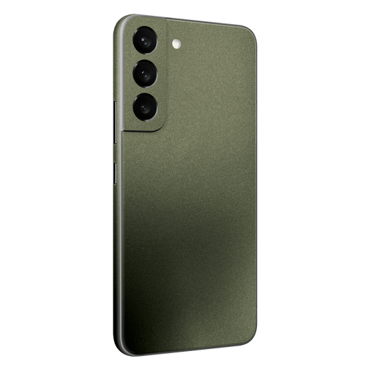 Samsung Galaxy S22 Military Green Metallic Matt Matte Skin Wrap Sticker Decal Cover Protector by EasySkinz | EasySkinz.com
