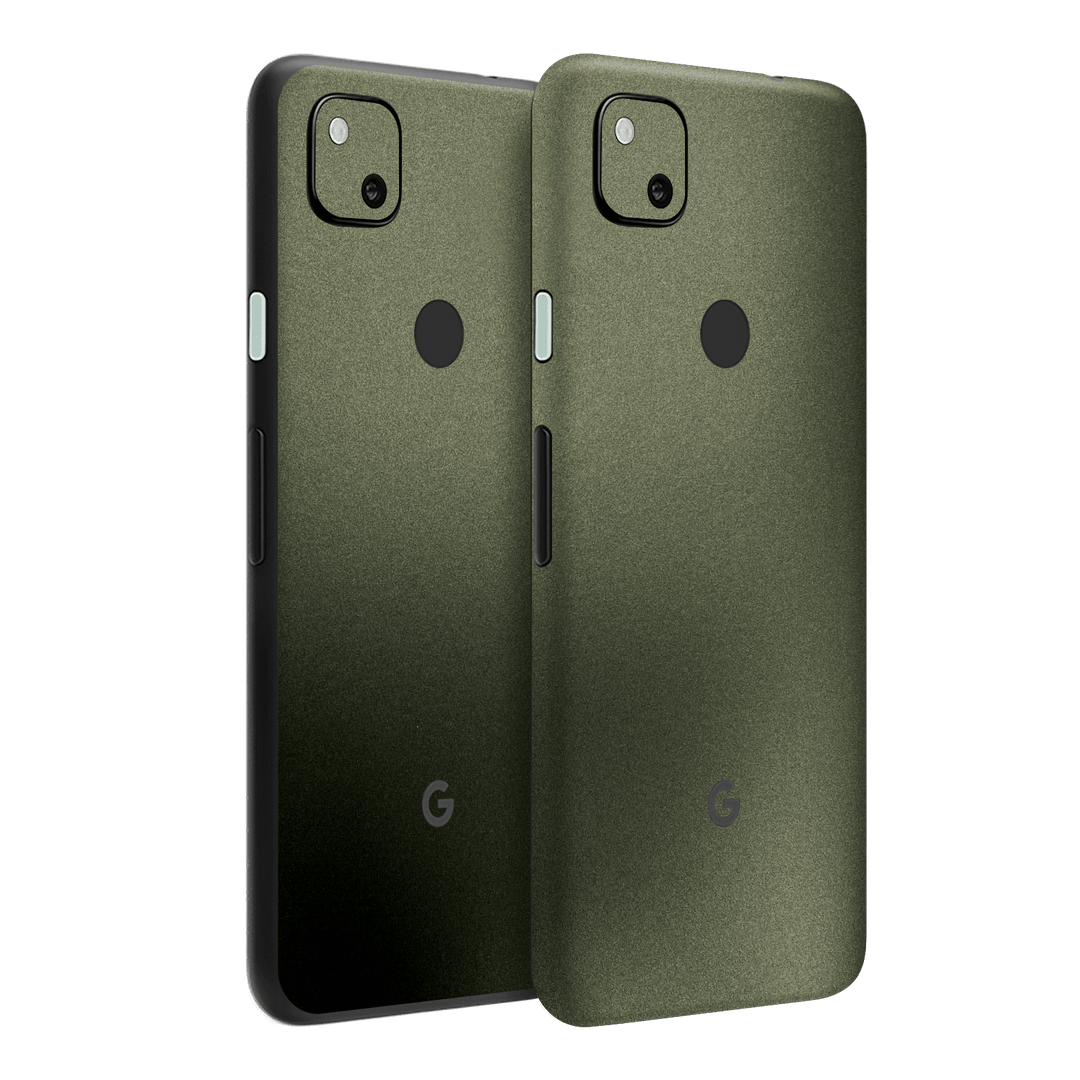 Google Pixel 4a Military Green Matt Matte Metallic Skin Wrap Sticker Decal Cover Protector by EasySkinz