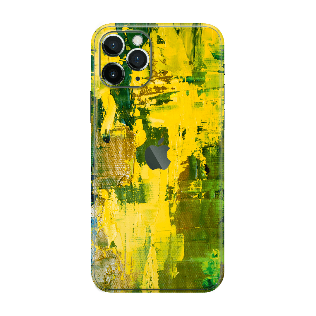 iPhone 11 PRO Print Printed Custom SIGNATURE Santa Barbara Landscape in Green and Yellow Skin Wrap Sticker Decal Cover Protector by EasySkinz | EasySkinz.com