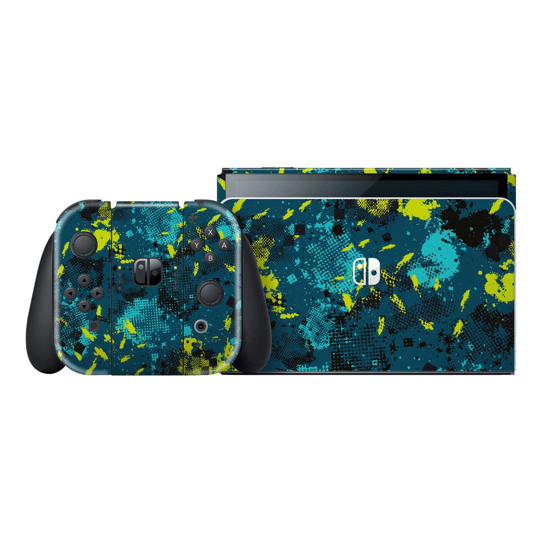 Nintendo Switch OLED Print Printed Custom Signature Sea Texture Abstract Camouflage Skin Wrap Sticker Decal Cover Protector by EasySkinz | EasySkinz.com