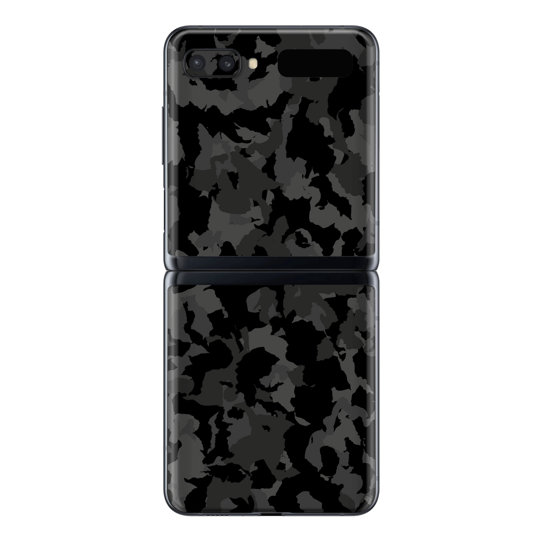 Samsung Galaxy Z Flip Print Printed Custom SIGNATURE Camouflage Camo DARK SLATE Skin Wrap Sticker Decal Cover Protector by EasySkinz | EasySkinz.com