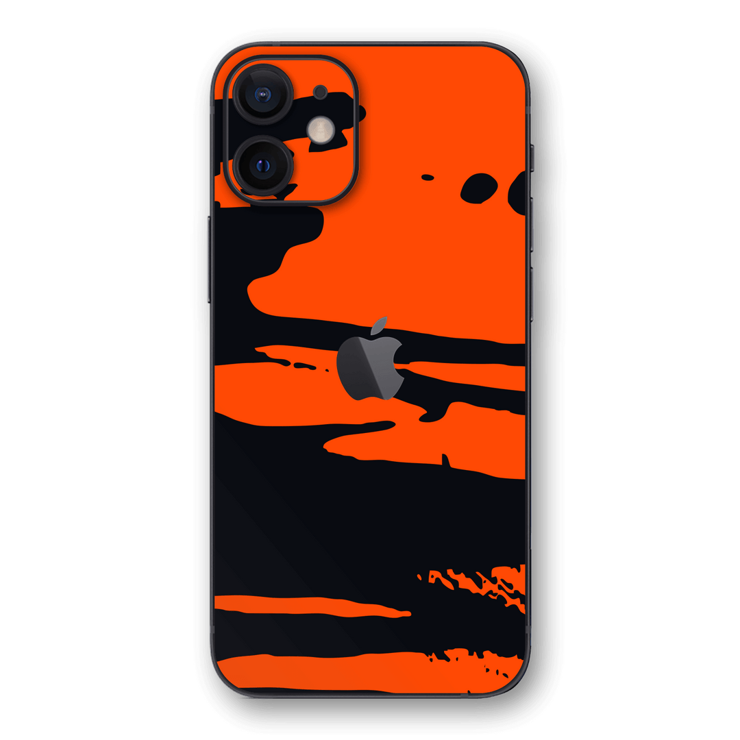 iPhone 12 mini SIGNATURE Orange Paint Splatter Skin, Wrap, Decal, Protector, Cover by EasySkinz | EasySkinz.com