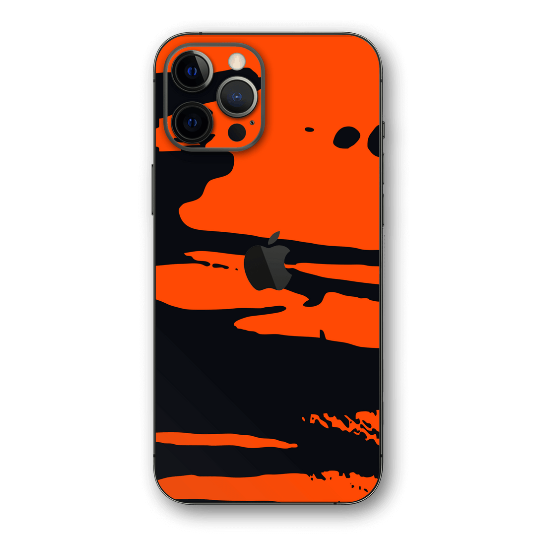 iPhone 12 Pro MAX SIGNATURE Orange Paint Splatter Skin, Wrap, Decal, Protector, Cover by EasySkinz | EasySkinz.com