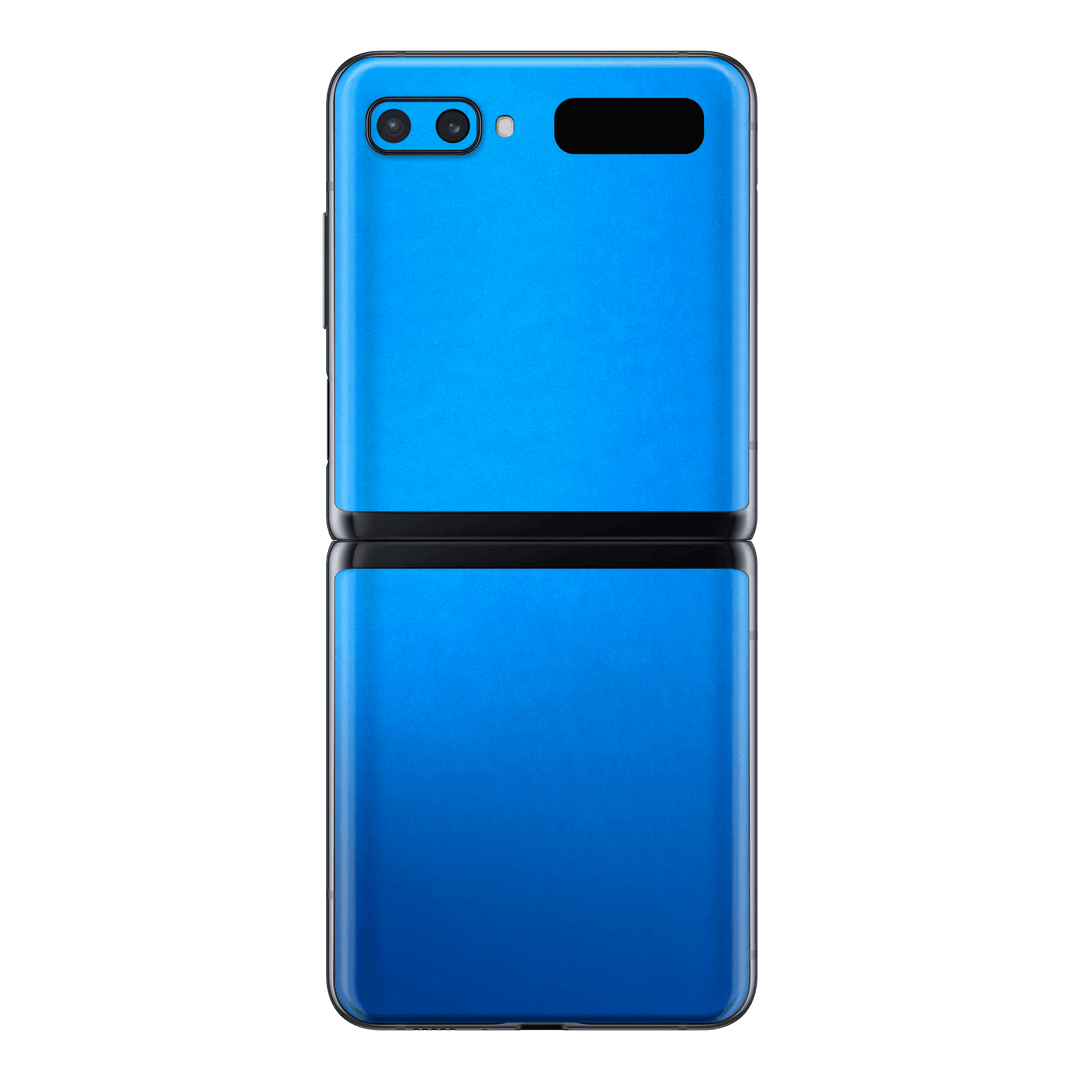 Samsung Galaxy Z Flip 5G Satin Blue Metallic Matt Matte Skin, Wrap, Decal, Protector, Cover by EasySkinz | EasySkinz.com