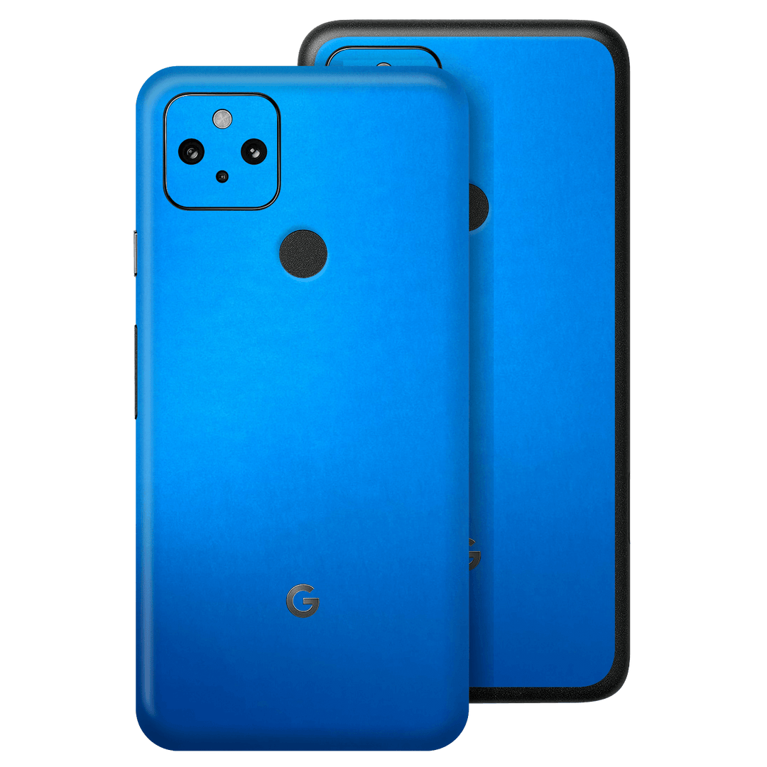 Google Pixel 4a 5G Satin Blue Metallic Matt Matte Skin, Wrap, Decal, Protector, Cover by EasySkinz | EasySkinz.com
