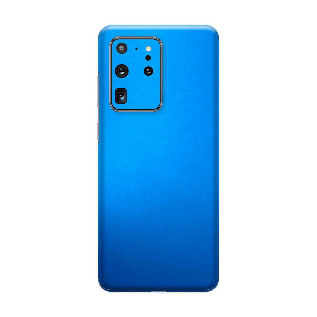 Samsung Galaxy S20 ULTRA Satin Blue Metallic Matt Matte Skin Wrap Sticker Decal Cover Protector by EasySkinz | EasySkinz.com
