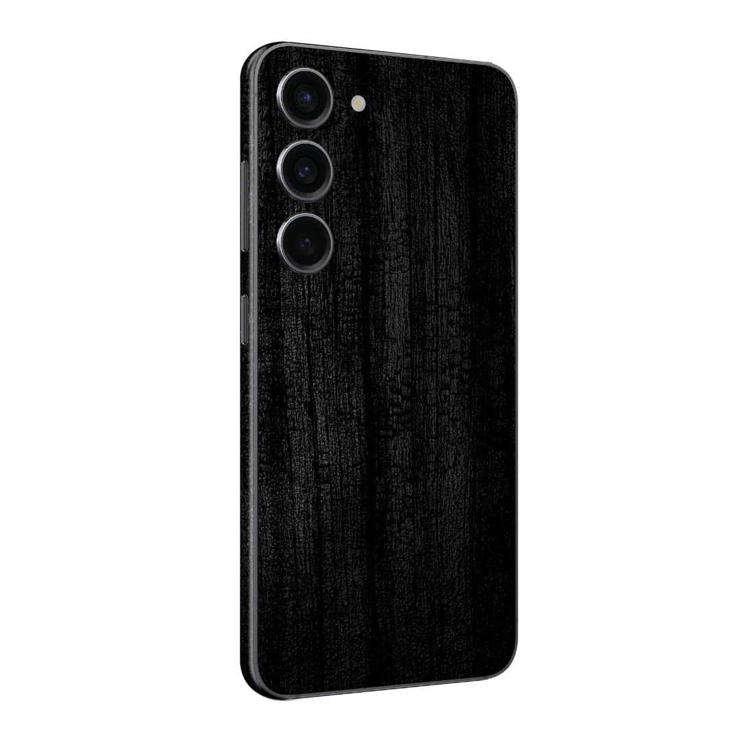 Samsung Galaxy S23 Luxuria Black Charcoal Coal Stone Black Dragon 3D Textured Skin Wrap Decal Cover Protector by EasySkinz | EasySkinz.com