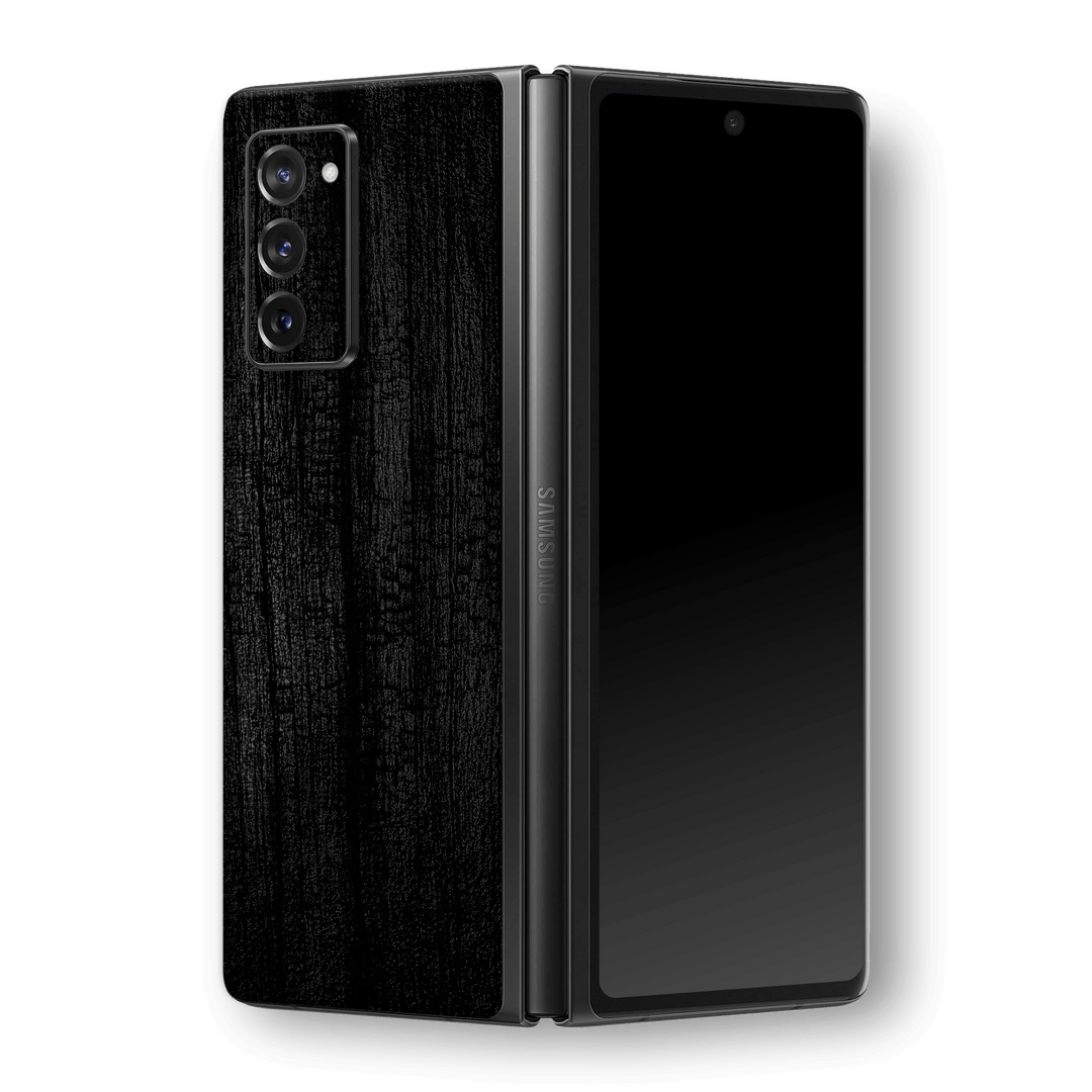 Samsung Galaxy Z Fold 2 Black CHARCOAL 3D Textured Skin Wrap Sticker Decal Cover Protector by EasySkinz