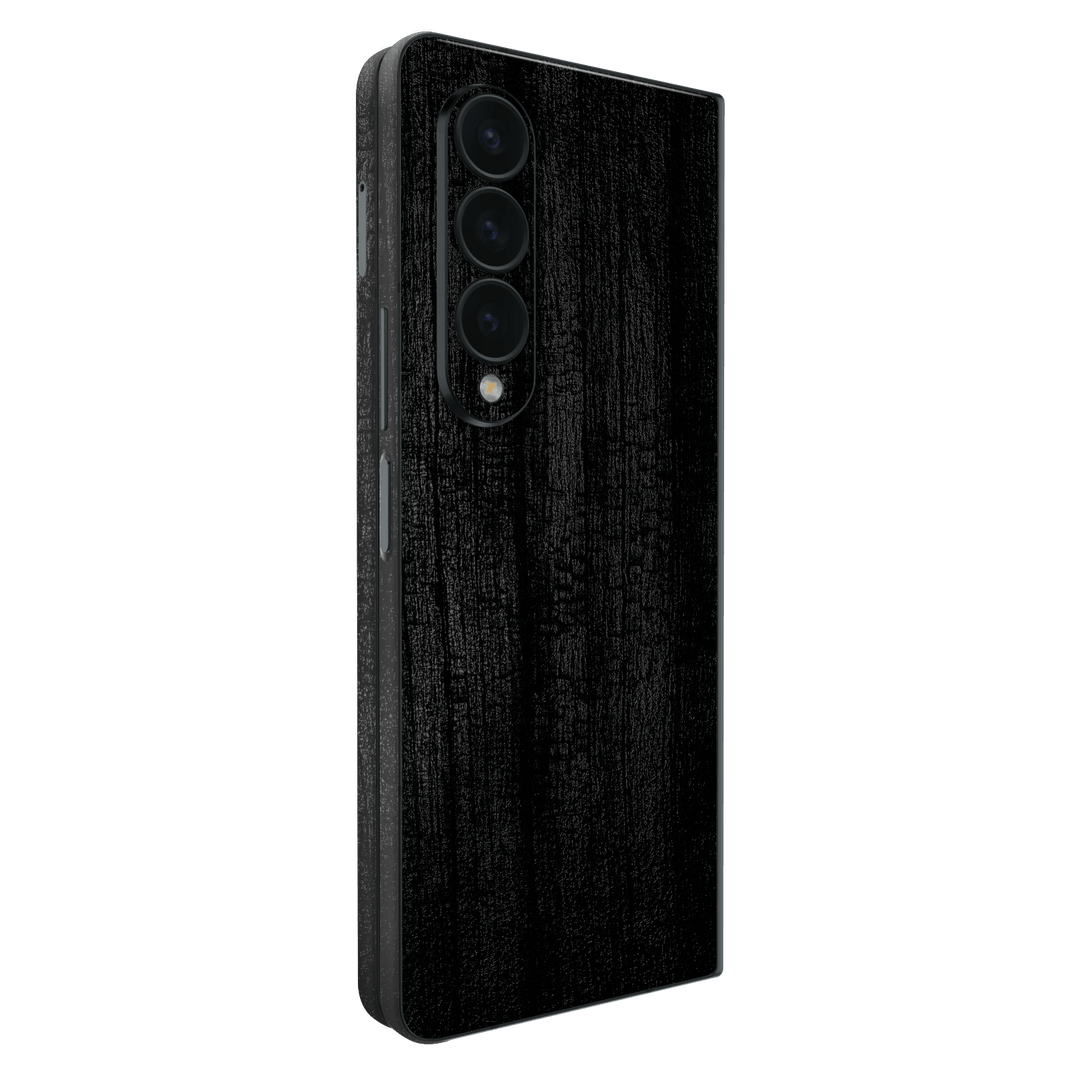 Samsung Galaxy Z Fold 4 (2022) Luxuria Black Charcoal Black Dragon Coal Stone 3D Textured Skin Wrap Sticker Decal Cover Protector by EasySkinz | EasySkinz.com