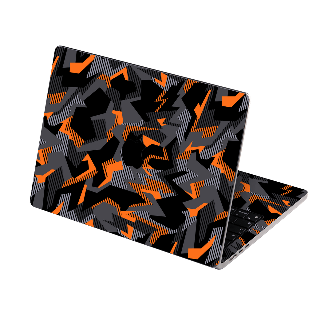 MacBook Air 13.6” (2022, M2) Print Printed Custom Signature Sharp-Edged Orange Camo Camouflage Skin Wrap Sticker Decal Cover Protector by EasySkinz | EasySkinz.com