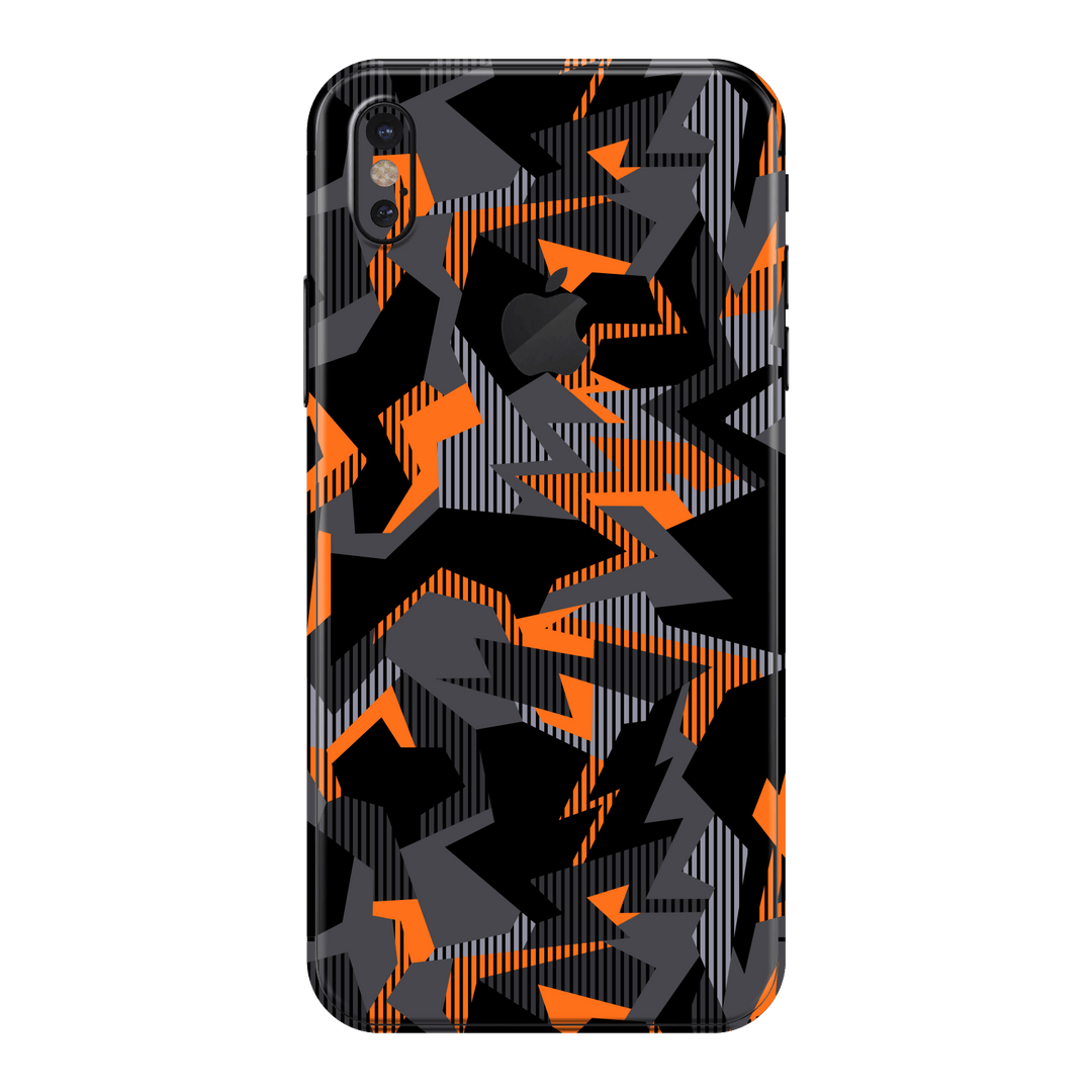 iPhone X Print Printed Custom SIGNATURE Sharp-Edged Orange Camo Camouflage Skin Wrap Sticker Decal Cover Protector by EasySkinz | EasySkinz.com