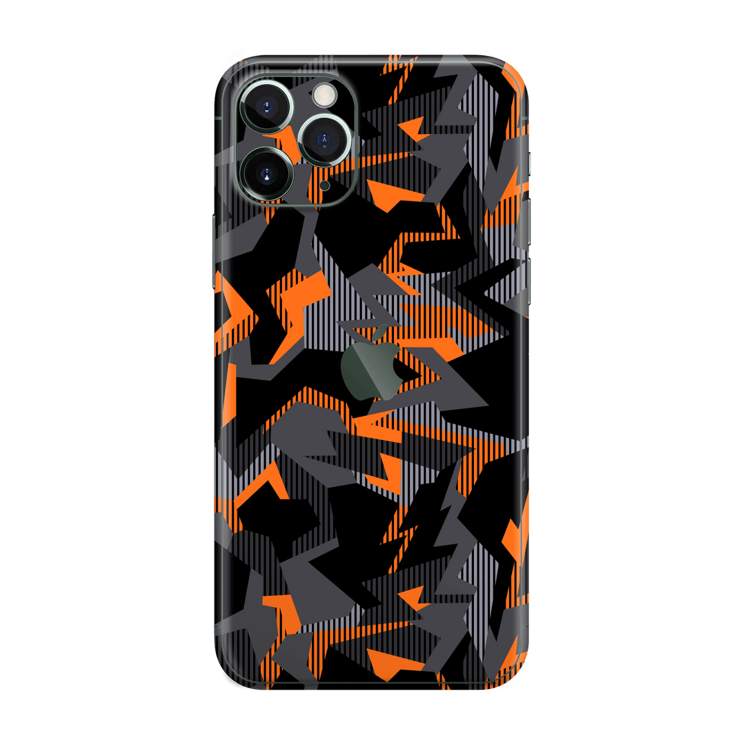 iPhone 11 PRO Print Printed Custom SIGNATURE Sharp-Edged Orange Camo Camouflage Skin Wrap Sticker Decal Cover Protector by EasySkinz | EasySkinz.com