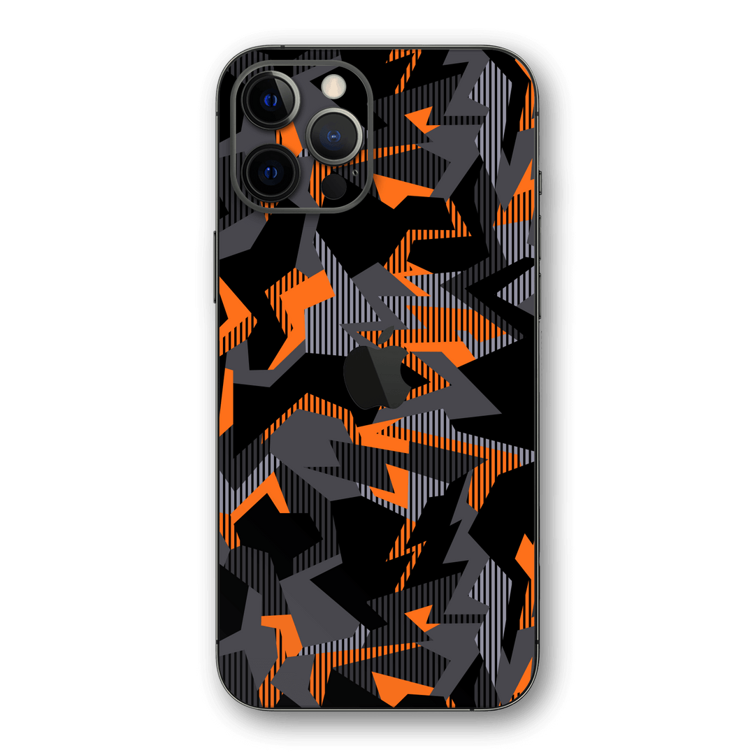 iPhone 12 PRO Print Printed Custom SIGNATURE Sharp-Edged Orange Camo Camouflage Skin Wrap Sticker Decal Cover Protector by EasySkinz | EasySkinz.com