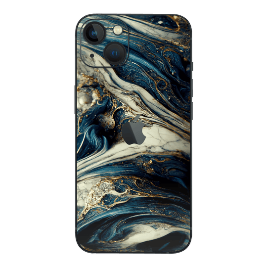 iPhone 14 Print Printed Custom Signature Agate Geode Naia Ocean Blue Stone Skin Wrap Sticker Decal Cover Protector by EasySkinz