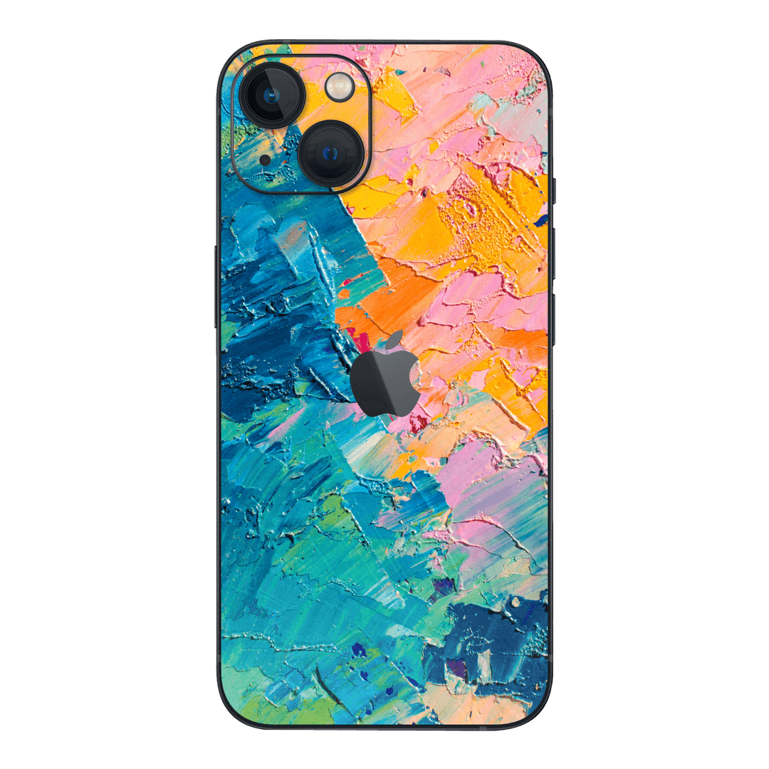 iPhone 13 mini Print Printed Custom Signature Abstract Painting of Sea and Sands Skin Wrap Sticker Decal Cover Protector by EasySkinz