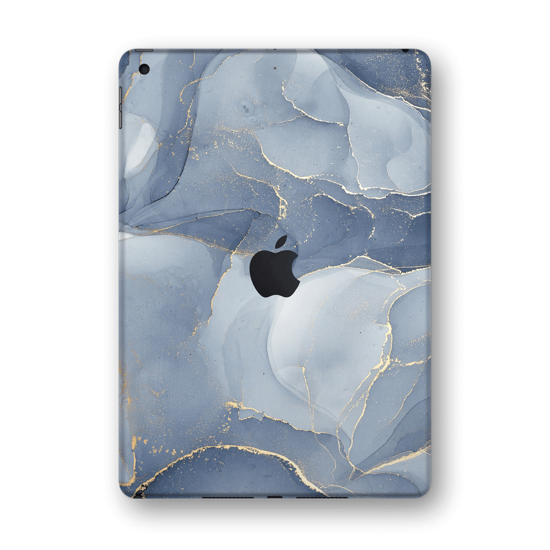 iPad 10.2" (8th Gen, 2020) SIGNATURE AGATE GEODE Blue-Gold Skin Wrap Sticker Decal Cover Protector by EasySkinz