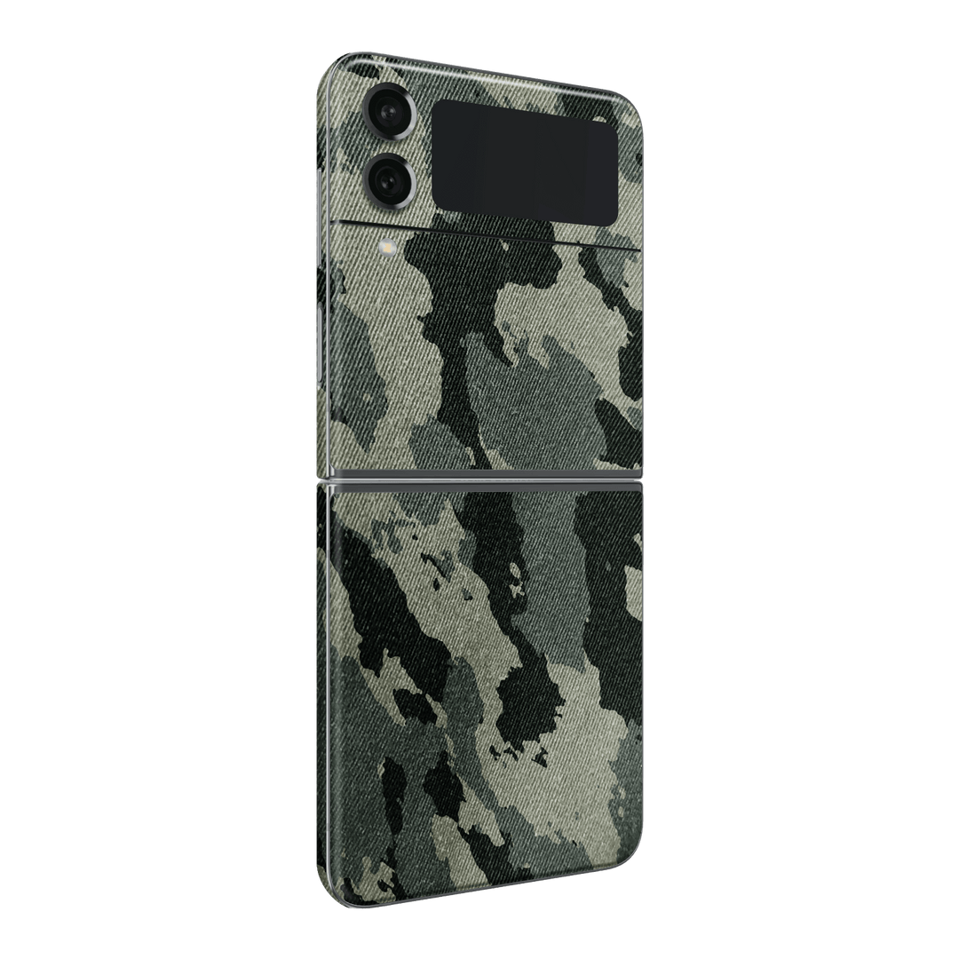 Samsung Galaxy Z Flip 4 (2022) Print Printed Custom Signature Hidden in The Forest Camouflage Pattern Skin Wrap Sticker Decal Cover Protector by EasySkinz | EasySkinz.com