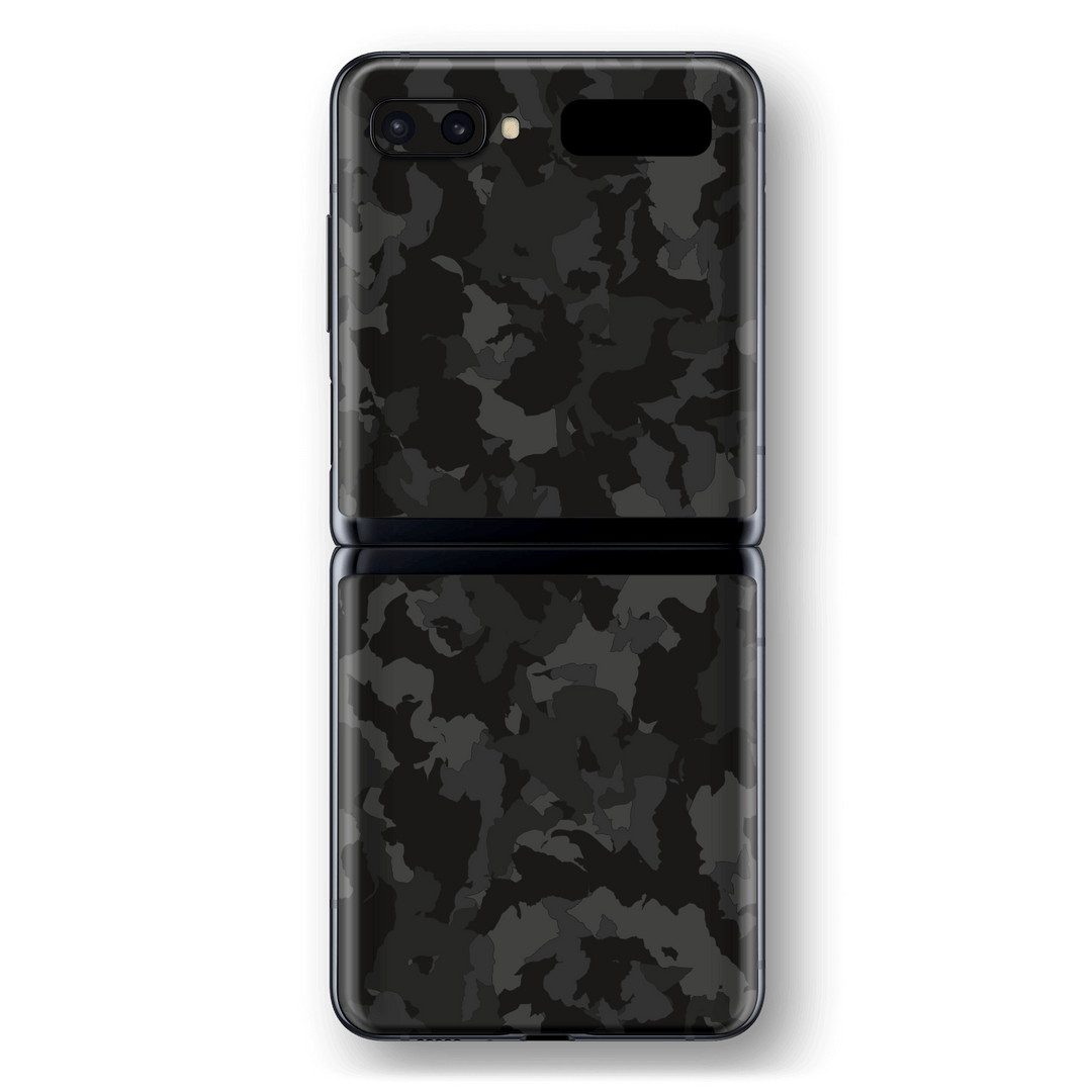 Samsung Galaxy Z Flip 5G Print Printed Custom SIGNATURE Camouflage DARK SLATE Skin Wrap Sticker Decal Cover Protector by EasySkinz