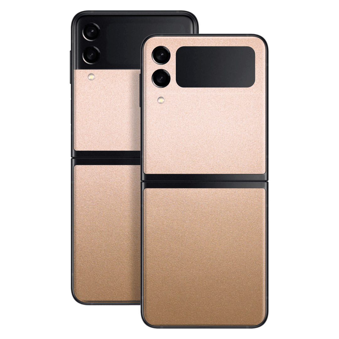 Samsung Galaxy Z Flip 3 Luxuria Rose Gold Metallic Skin Wrap Sticker Decal Cover Protector by EasySkinz | EasySkinz.com