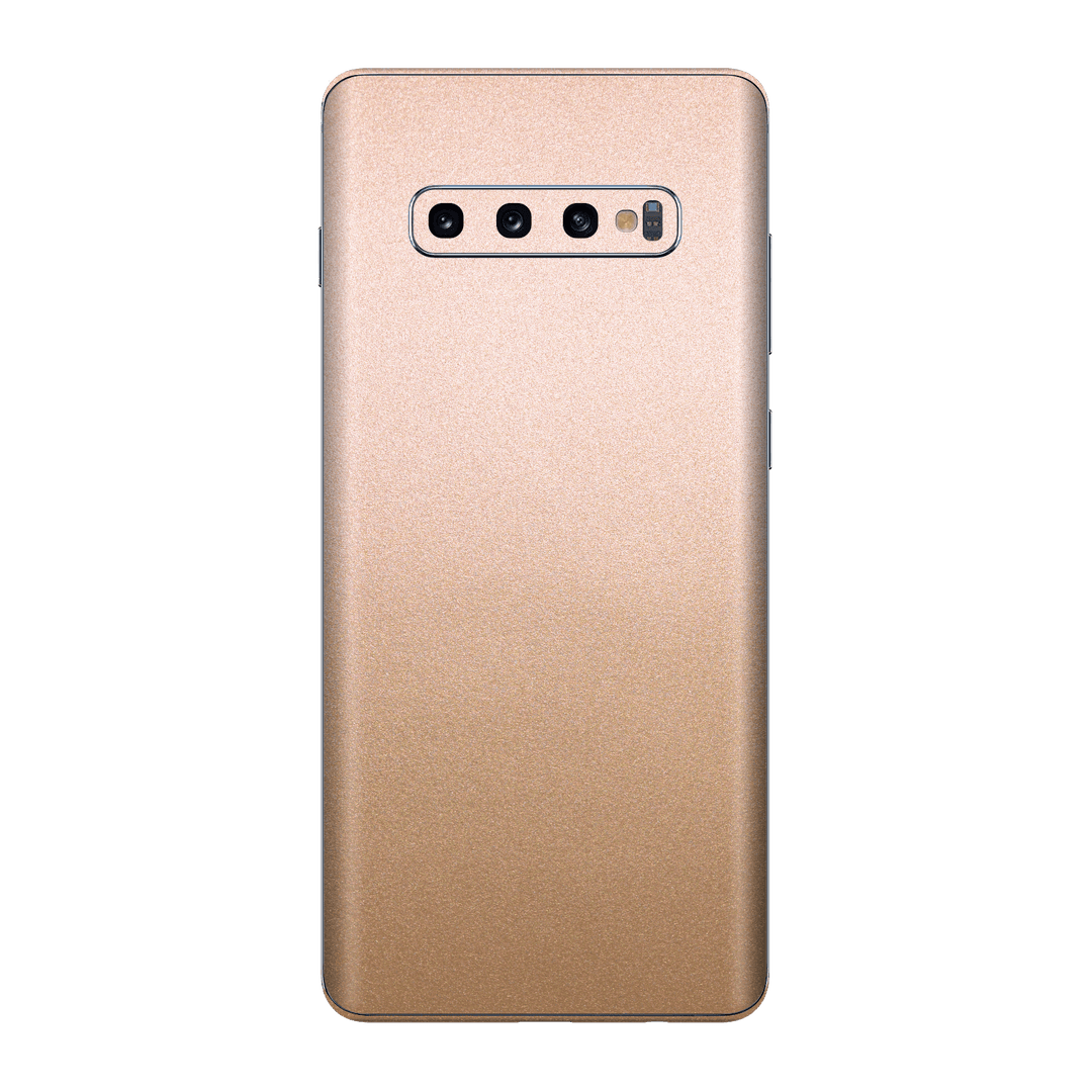 Samsung Galaxy S10 Luxuria Rose Gold Metallic Skin Wrap Decal Protector | EasySkinz