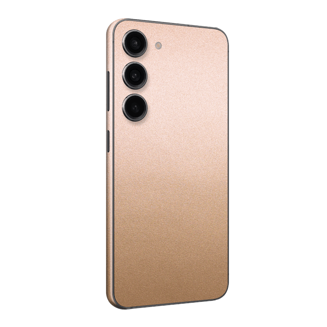 Samsung Galaxy S23+ PLUS Luxuria Rose Gold Metallic 3D Textured Skin Wrap Decal Cover Protector by EasySkinz | EasySkinz.com