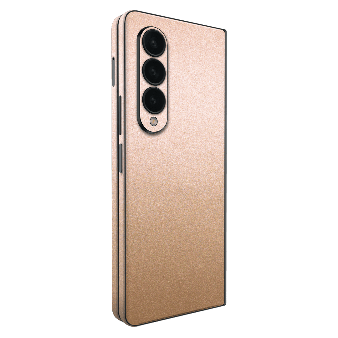 Samsung Galaxy Z Fold 4 (2022) Luxuria Rose Gold Metallic 3D Textured Skin Wrap Sticker Decal Cover Protector by EasySkinz | EasySkinz.com