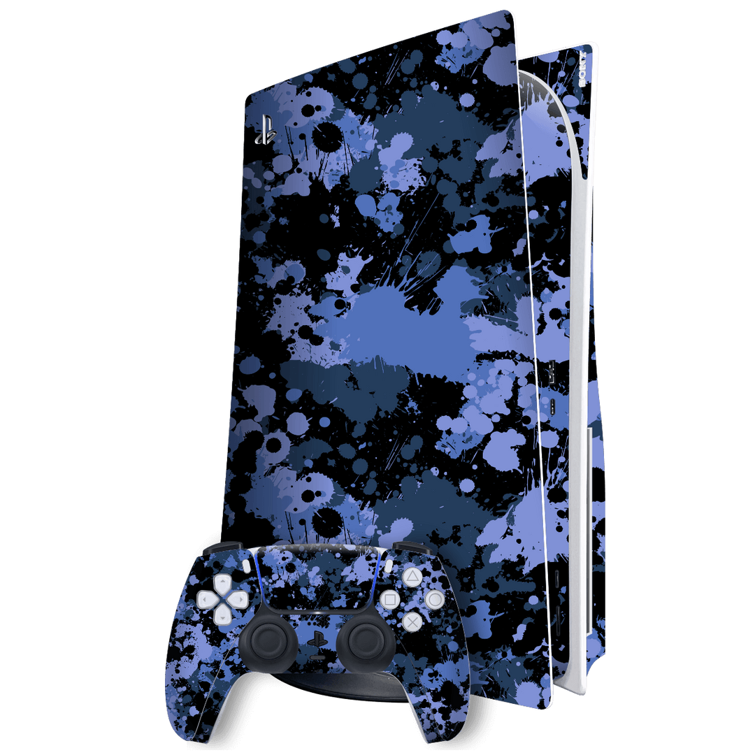 Playstation 5 (PS5) DISC Edition SIGNATURE Paint SPLASH Skin Wrap Sticker Decal Cover Protector by EasySkinz | EasySkinz.com
