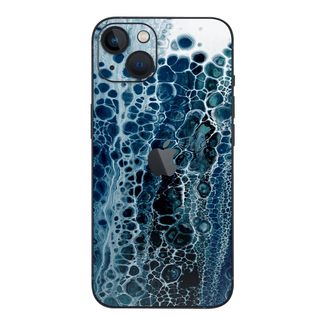 iPhone 14 Print Printed Custom Signature Agate Geode Okeanos Blue Ocean Skin Wrap Sticker Decal Cover Protector by EasySkinz