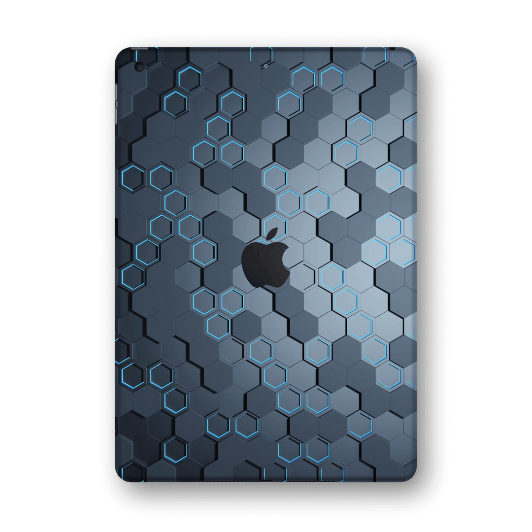 iPad 10.2" (8th Gen, 2020) SIGNATURE Blue HEXAGON Skin Wrap Sticker Decal Cover Protector by EasySkinz