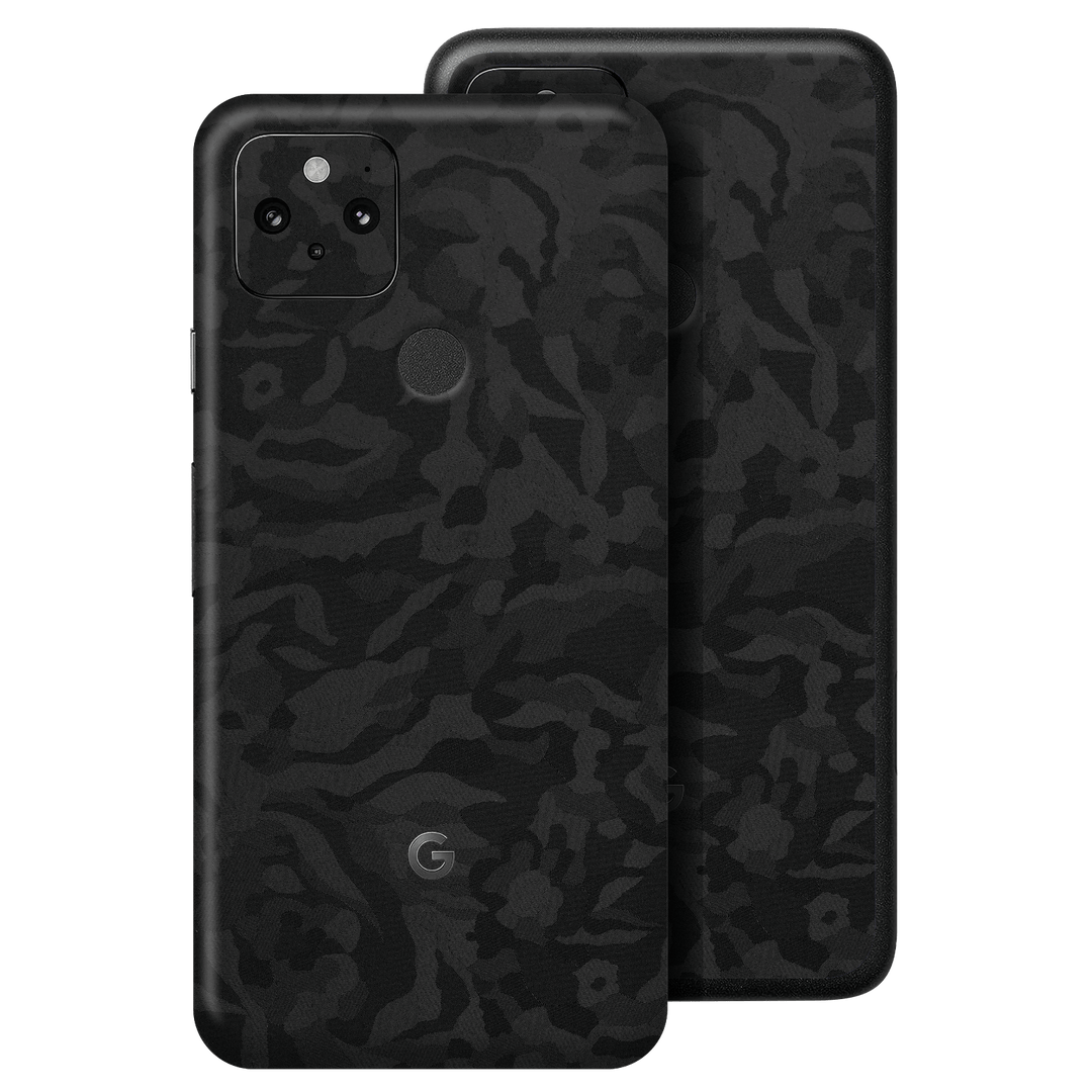Pixel 5 Luxuria Black 3D Textured Camo Camouflage Skin Wrap Decal Protector | EasySkinz