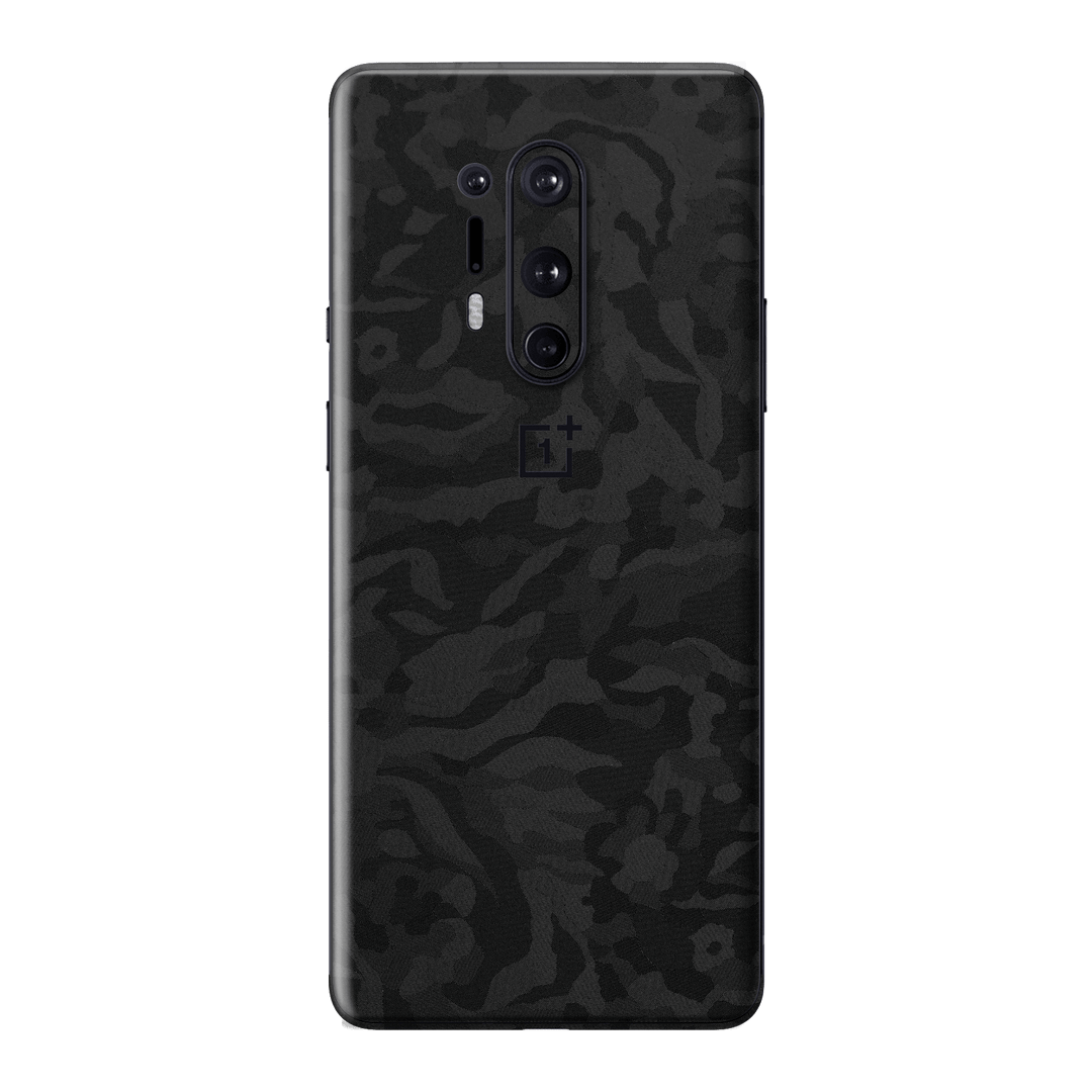 OnePlus 8 PRO Black Camo Camouflage 3D Textured Skin Wrap Sticker Decal Cover Protector by EasySkinz
