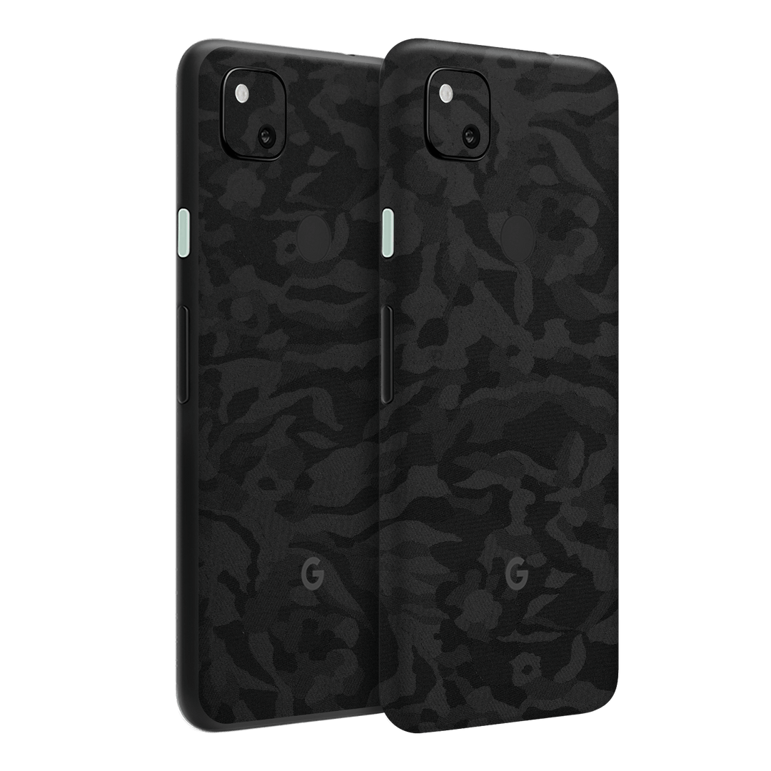Google Pixel 4a Black Camo Camouflage 3D Textured Skin Wrap Sticker Decal Cover Protector by EasySkinz