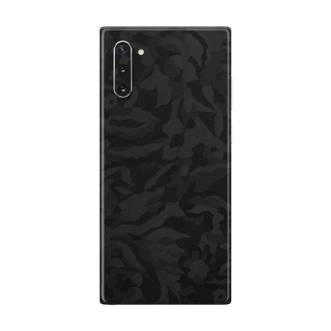 Samsung Galaxy NOTE 10 Black Camo Camouflage 3D Textured Skin Wrap Decal Protector | EasySkinz