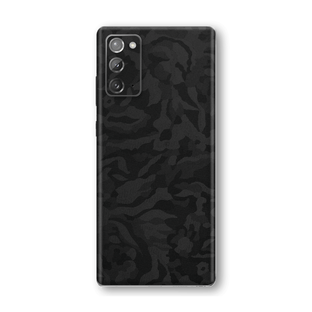 Samsung Galaxy NOTE 20 Black Camo Camouflage 3D Textured Skin Wrap Sticker Decal Cover Protector by EasySkinz