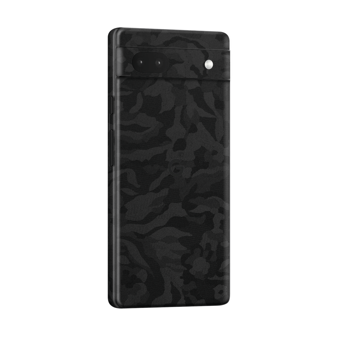 Google Pixel 6a (2022) Luxuria Black 3D Textured Camo Camouflage Skin Wrap Sticker Decal Cover Protector by EasySkinz | EasySkinz.com