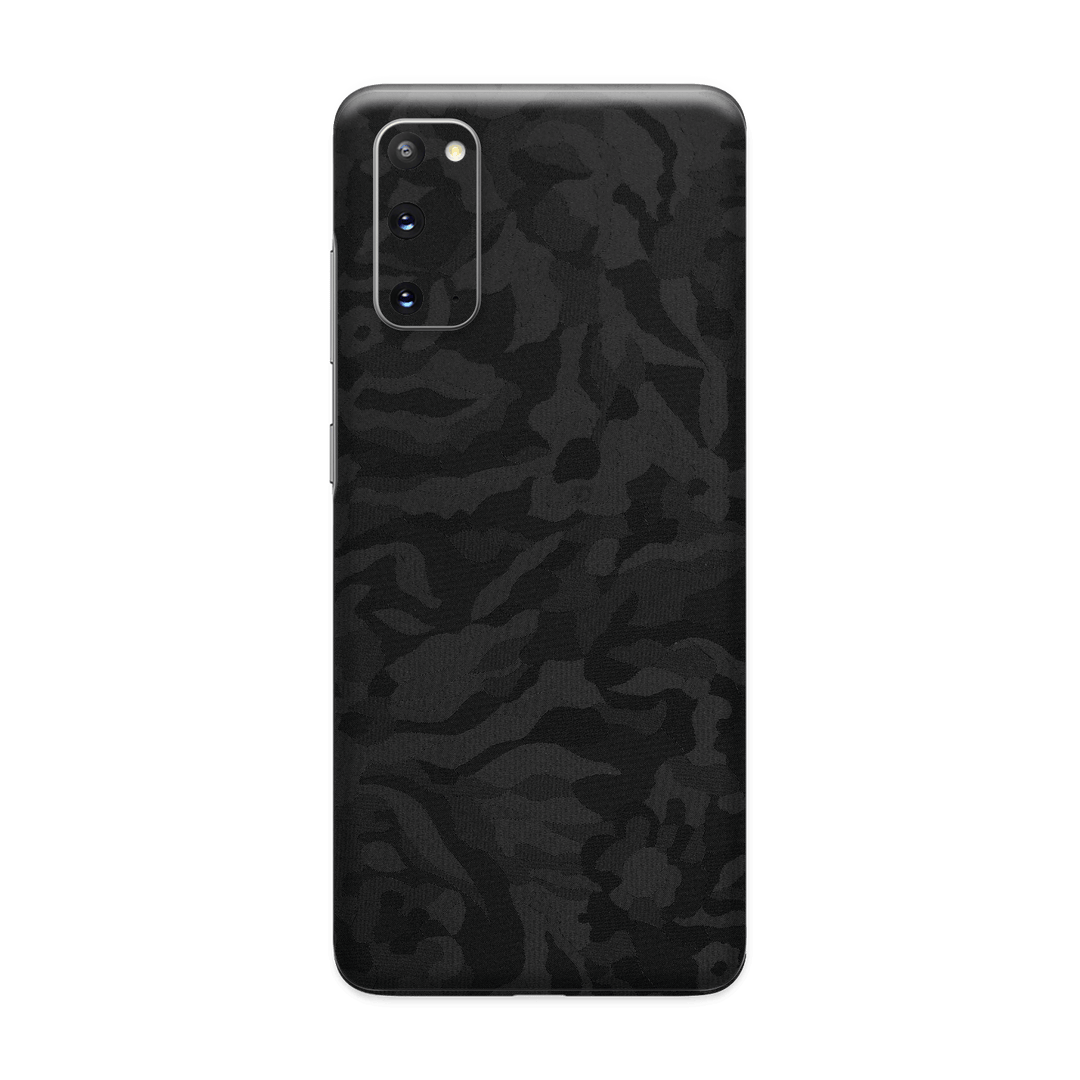 Samsung Galaxy S20 Black Camo Camouflage 3D Textured Skin Wrap Sticker Decal Cover Protector by EasySkinz