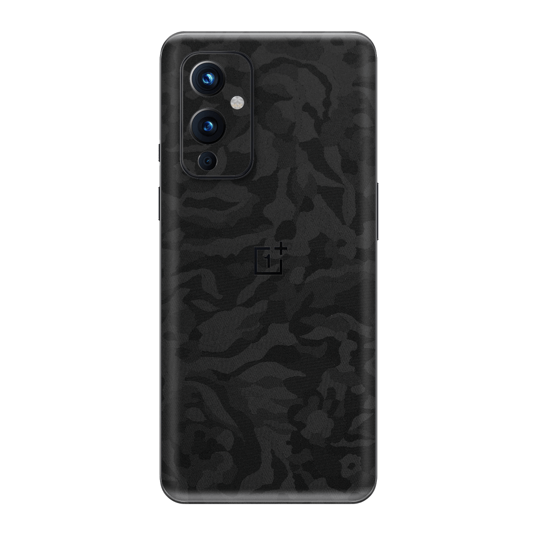 OnePlus 9 Luxuria Black 3D Textured Camo Camouflage Skin Wrap Sticker Decal Cover Protector by EasySkinz