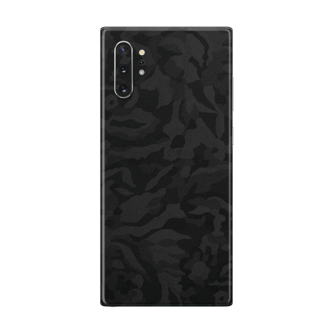 Samsung Galaxy NOTE 10+ PLUS Black Camo Camouflage 3D Textured Skin Wrap Decal Protector | EasySkinz