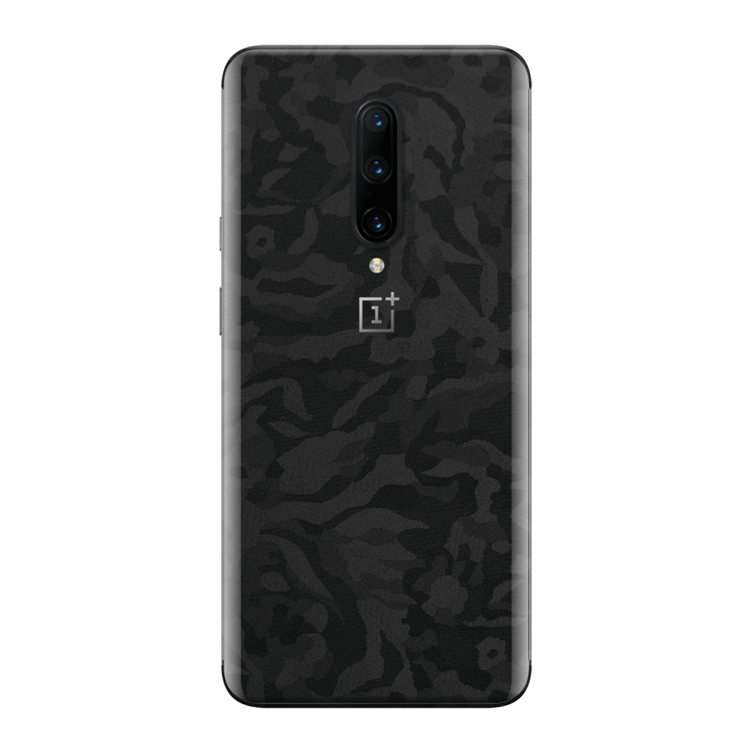 OnePlus 7 PRO Black Camo Camouflage 3D Textured Skin Wrap Decal Protector | EasySkinz