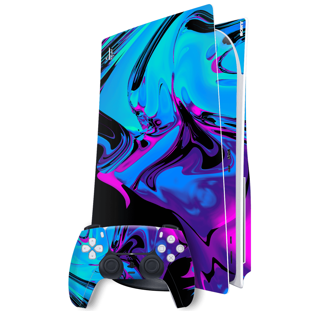 Playstation 5 (PS5) DISC Edition SIGNATURE Rainy Night in Bangkok Skin Wrap Sticker Decal Cover Protector by EasySkinz | EasySkinz.com