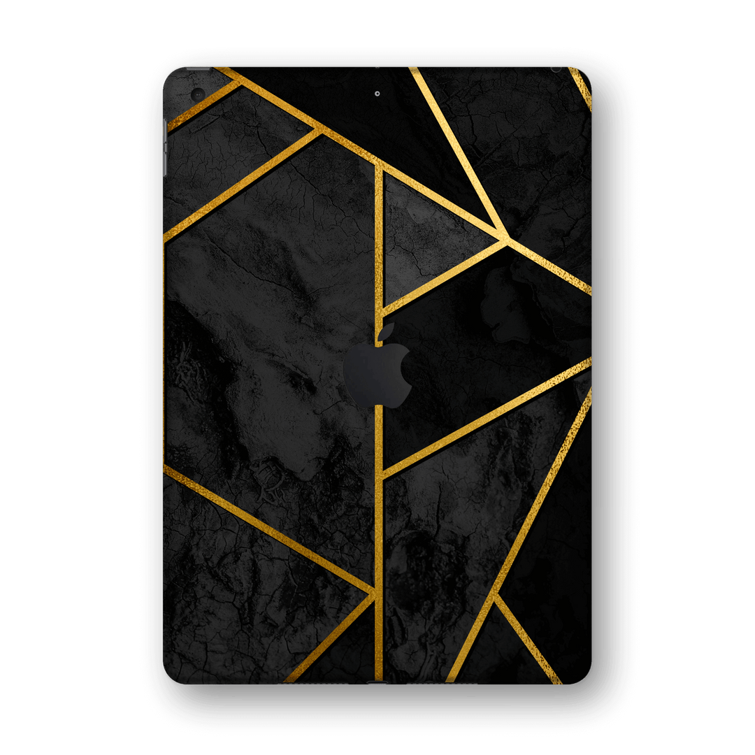 iPad 10.2" (8th Gen, 2020) SIGNATURE Black-Gold Geometric Skin Wrap Sticker Decal Cover Protector by EasySkinz