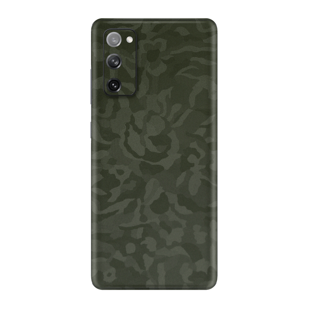 Samung Galaxy S20 FE Luxuria Green 3D Textured Camo Camouflage Skin Wrap Decal Protector | EasySkinz