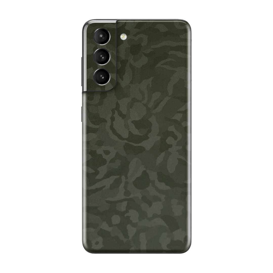 Samsung Galaxy S21 Luxuria Green 3D Textured Camo Camouflage Skin Wrap Decal Protector | EasySkinz