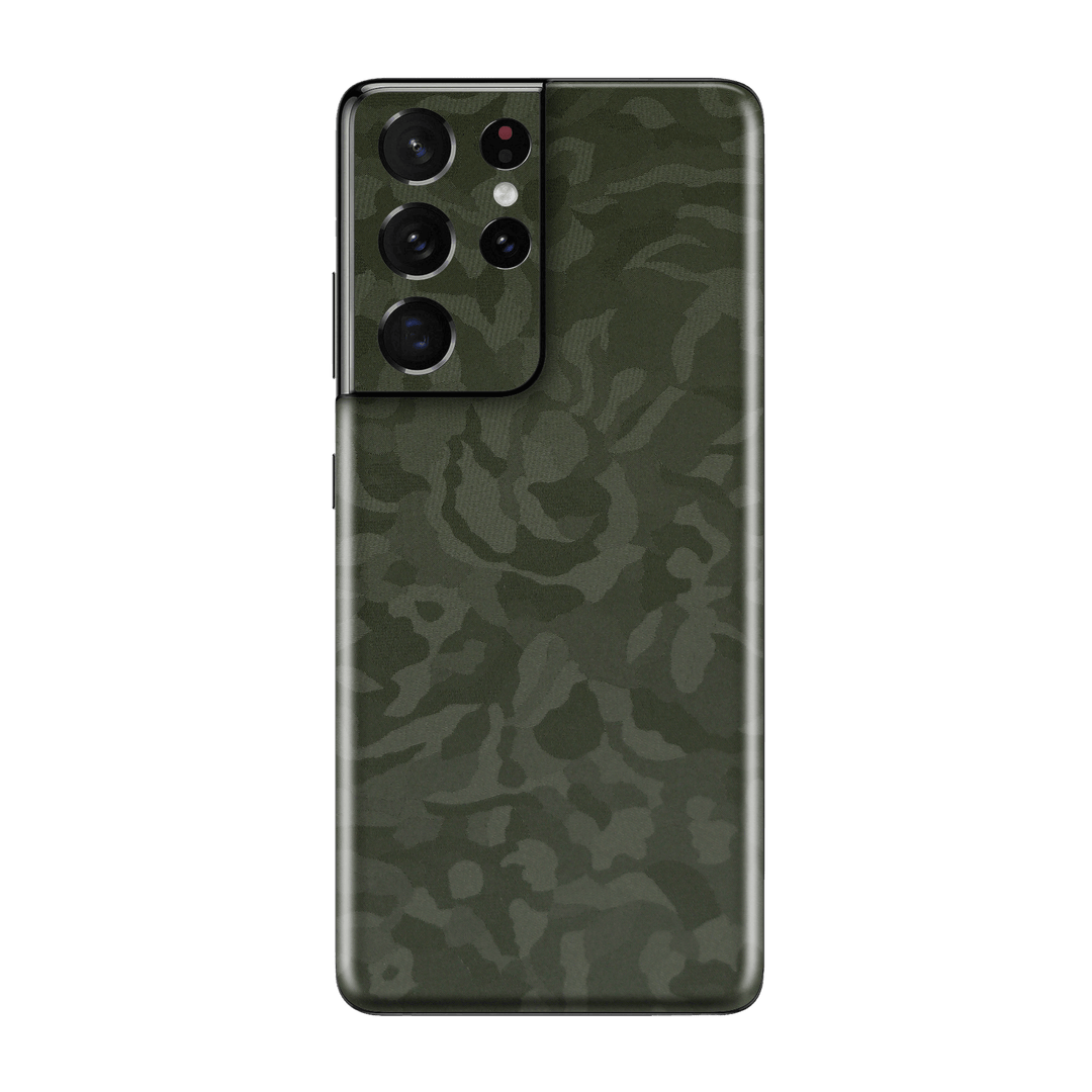 Samsung Galaxy S21 ULTRA Luxuria Green 3D Textured Camo Camouflage Skin Wrap Decal Protector | EasySkinz