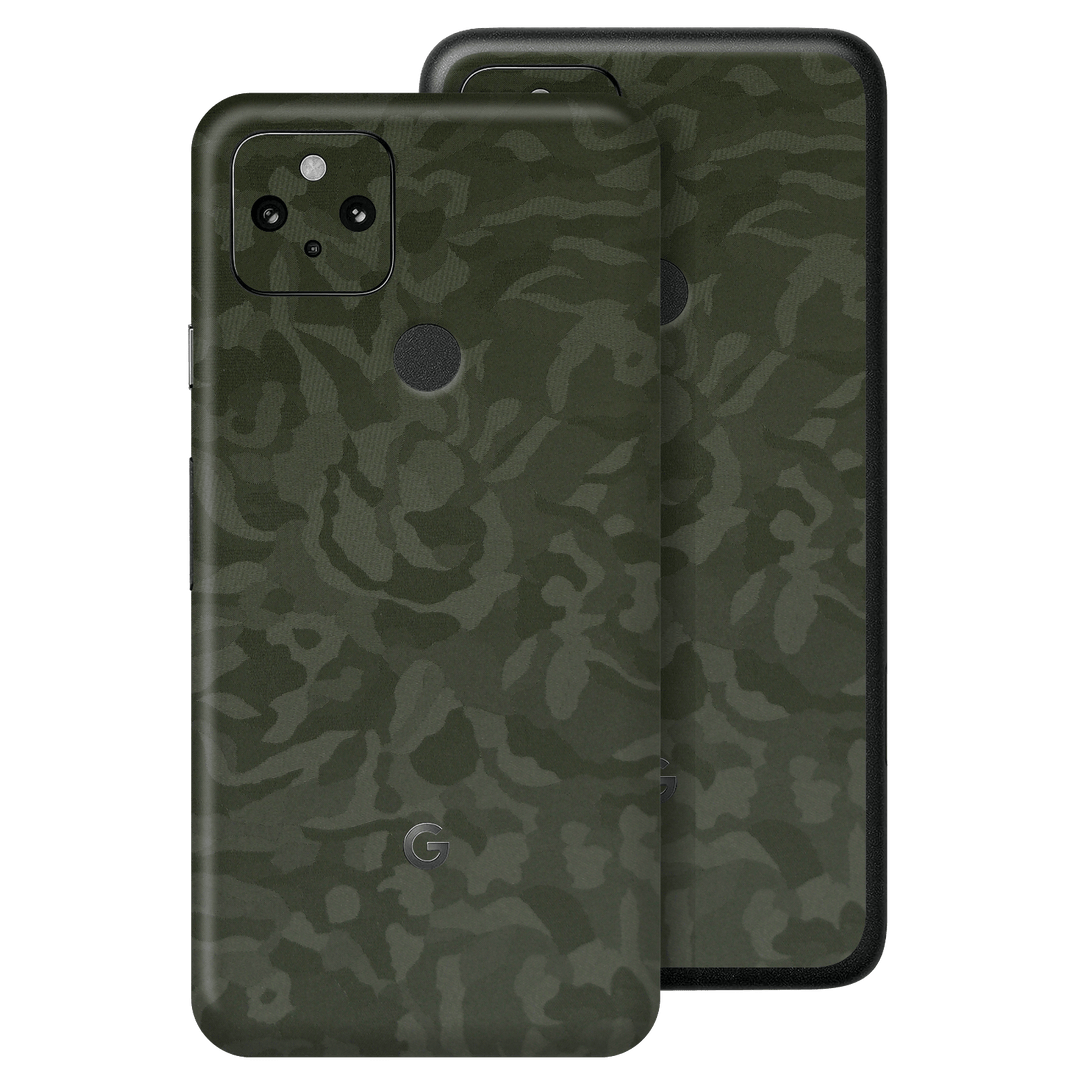 Pixel 4a 5G Luxuria Green 3D Textured Camo Camouflage Skin Wrap Decal Protector | EasySkinz